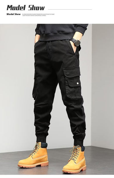 Pantalones Casuales Sueltos con Cintura Elástica y Múltiples Bolsillos - Image 12