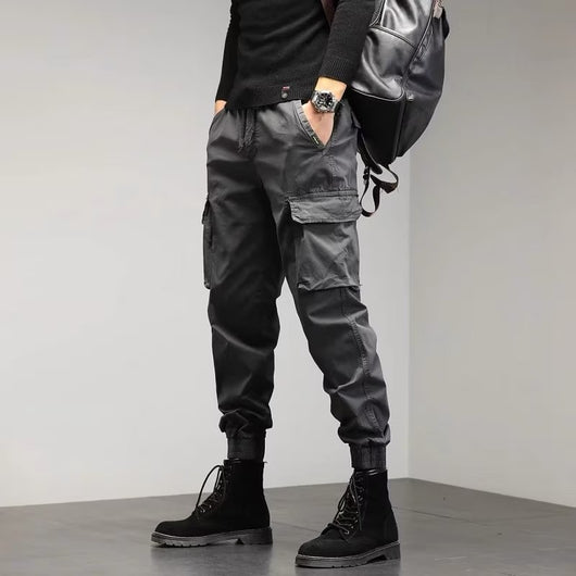 Pantalones Casuales Sueltos con Cintura Elástica y Múltiples Bolsillos - Image 18