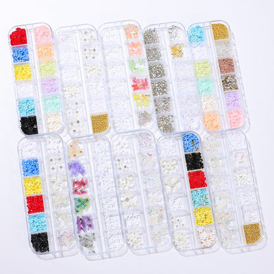 Decoraciones de Manicura con Flores de Resina y Diamantes de Cristal - Image 30