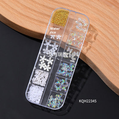 Decoraciones de Manicura con Flores de Resina y Diamantes de Cristal - Image 43