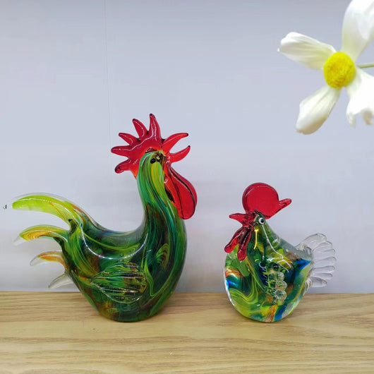Adorno de Pollo de Cristal Estilo Francés Antiguo para Decoración del Hogar - Image 19