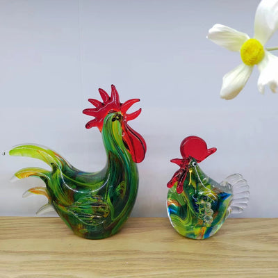 Adorno de Pollo de Cristal Estilo Francés Antiguo para Decoración del Hogar - Image 25