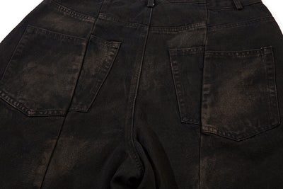 Shorts Denim Vintage Desgastado para Hombre con Efecto Spray - Image 23