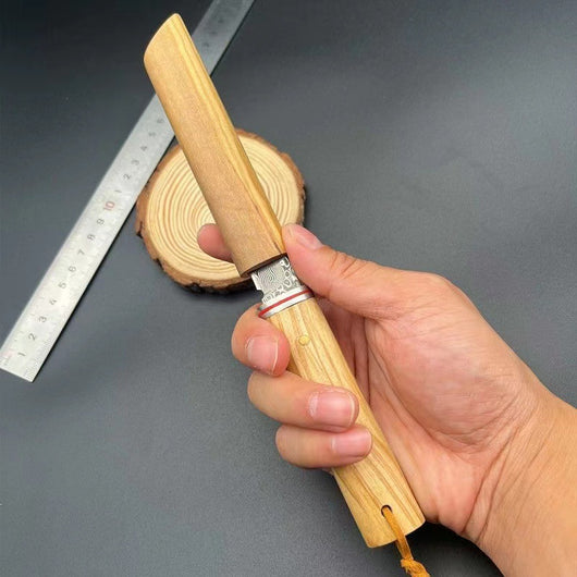 Cuchillo de Acero Damasco con Mango de Madera de Olivo - Image 10