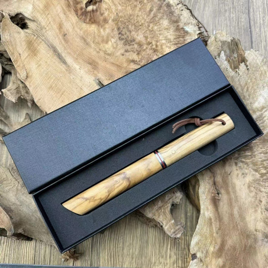 Cuchillo de Acero Damasco con Mango de Madera de Olivo - Image 14