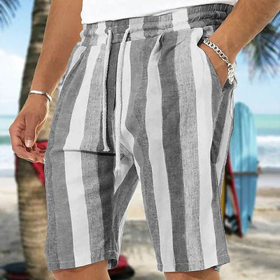 Shorts de Playa para Hombre con Estampado 3D a Rayas - Image 22