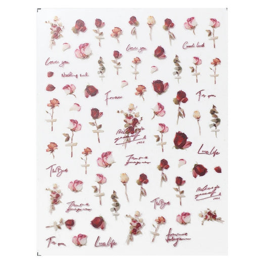 Adhesivos de Uñas con Flores de Rosa Deshidratadas - Image 14