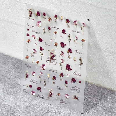 Adhesivos de Uñas con Flores de Rosa Deshidratadas - Image 15