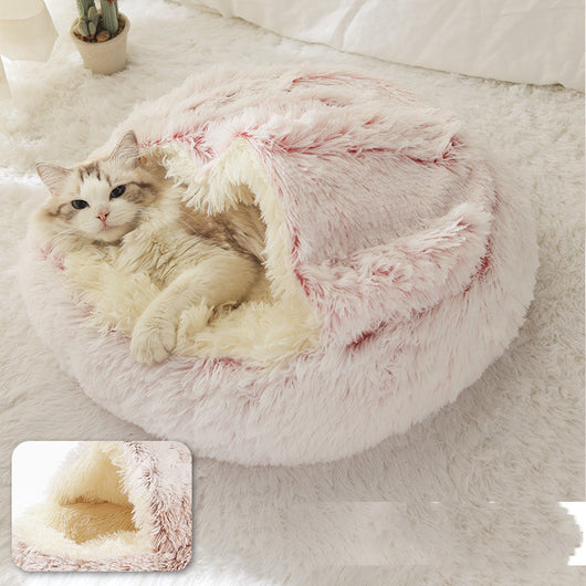 Cama 2 en 1 para Perros y Gatos - Cama Cálida de Felpa Suave Tipo Casa - Image 78