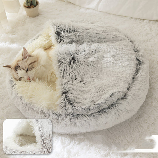 Cama 2 en 1 para Perros y Gatos - Cama Cálida de Felpa Suave Tipo Casa - Image 79