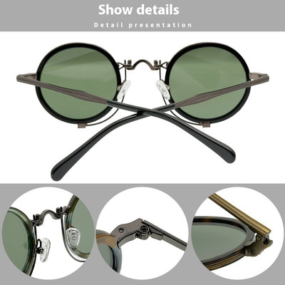 Gafas de Sol Polarizadas Retro Circulares Estilo República - Image 15