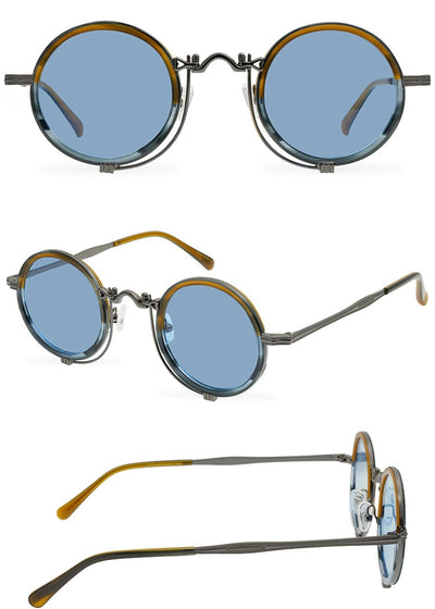 Gafas de Sol Polarizadas Retro Circulares Estilo República - Image 18