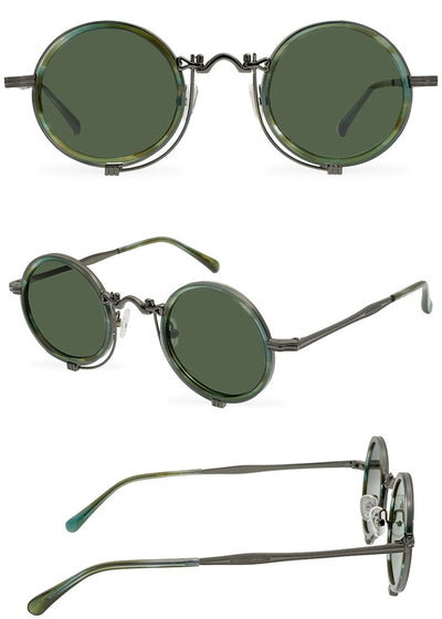 Gafas de Sol Polarizadas Retro Circulares Estilo República - Image 19
