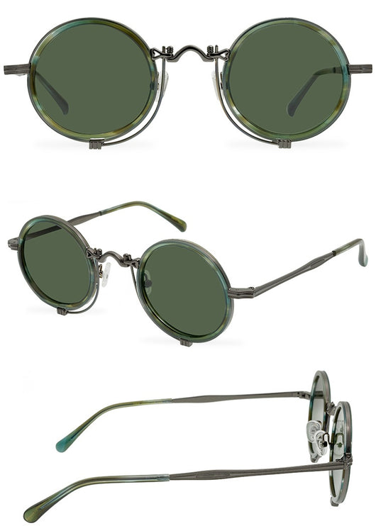 Gafas de Sol Polarizadas Retro Circulares Estilo República - Image 19