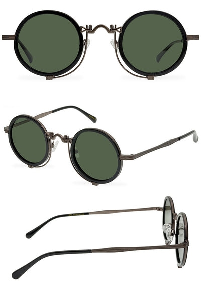 Gafas de Sol Polarizadas Retro Circulares Estilo República - Image 20