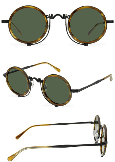 Gafas de Sol Polarizadas Retro Circulares Estilo República - Image 23