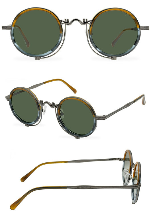 Gafas de Sol Polarizadas Retro Circulares Estilo República - Image 24