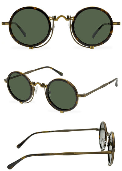 Gafas de Sol Polarizadas Retro Circulares Estilo República - Image 25