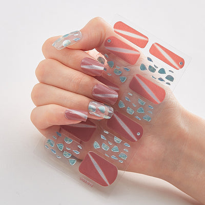Uñas Adhesivas 3D con Efecto Láser y Bronceado - Diseño Premium - Image 50
