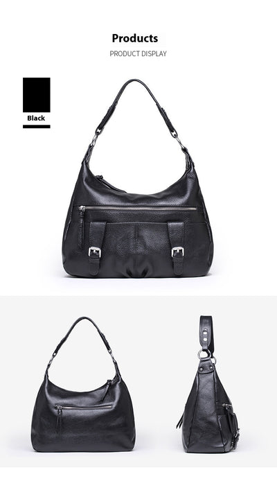 Bolsa Mensajera de Cuero Premium con Pliegues - Gran Capacidad para Mujer - Image 20