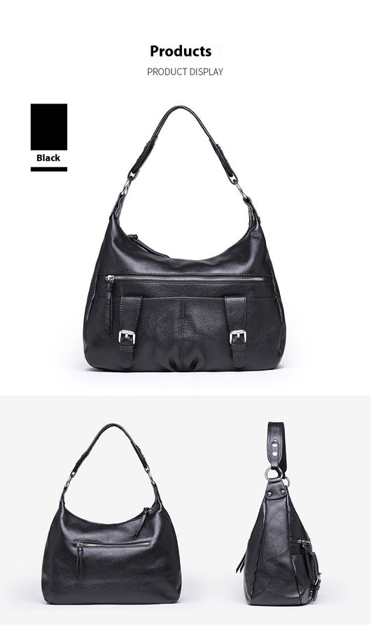 Bolsa Mensajera de Cuero Premium con Pliegues - Gran Capacidad para Mujer - Image 20