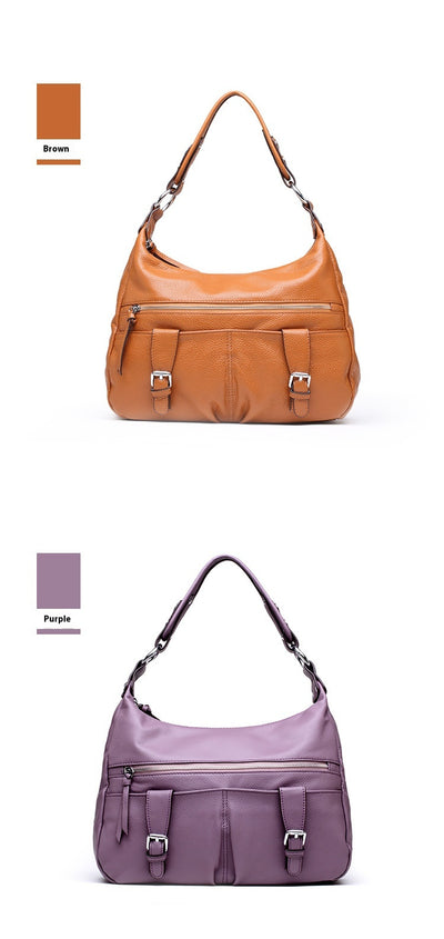 Bolsa Mensajera de Cuero Premium con Pliegues - Gran Capacidad para Mujer - Image 21