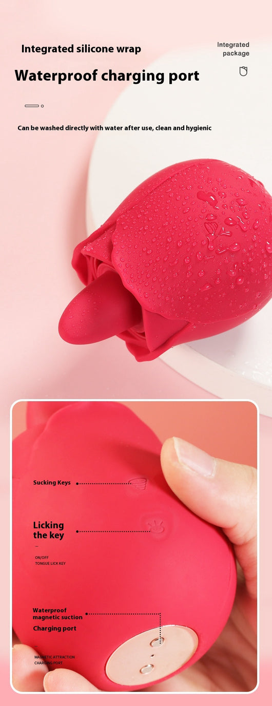 Estimulador Íntimo Rose Dream con Tecnología de Succión y Lengua - Image 20