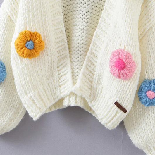 Cardigan Tejido a Mano con Bordado de Frutas y Jacquard - Image 31