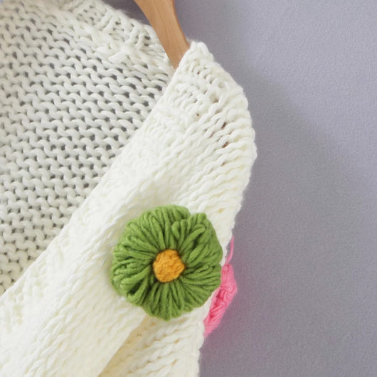 Cardigan Tejido a Mano con Bordado de Frutas y Jacquard - Image 33