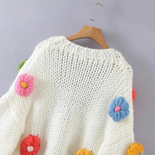 Cardigan Tejido a Mano con Bordado de Frutas y Jacquard - Image 37