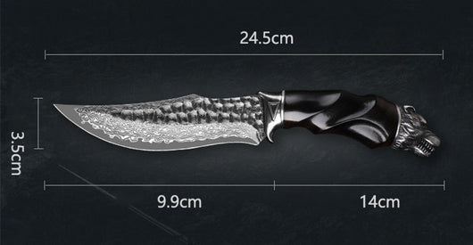 Cuchillo Plegable Portátil de Acero Damasco para Exteriores - Image 19