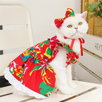 Vestido para Mascotas con Mangas Volantes - Tres Colores - Image 24