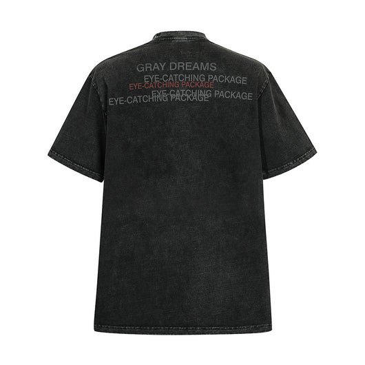 Playera Estampada con Letras Desgastadas para Hombre - Image 23