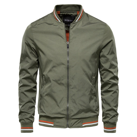 Chamarra Deportiva de Rayas con Cierre para Hombre - Casual Primavera Otoño - Image 15