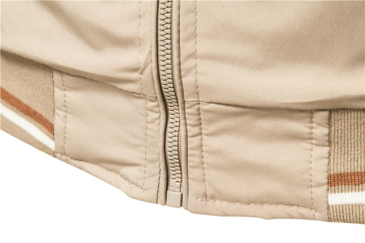 Chamarra Deportiva de Rayas con Cierre para Hombre - Casual Primavera Otoño - Image 19
