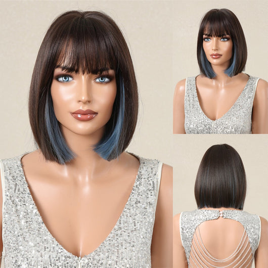 Peluca Bob con Flequillo para Mujer - Corte Moderno y Natural - Image 15