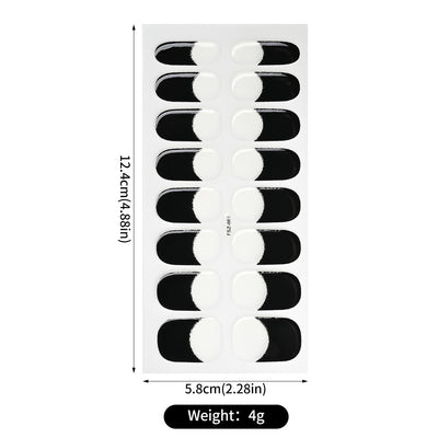Stickers de Uñas Gel UV French Glitter Impermeables y Duraderos - Image 11