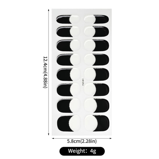 Stickers de Uñas Gel UV French Glitter Impermeables y Duraderos - Image 11