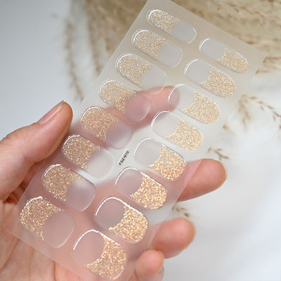 Stickers de Uñas Gel UV French Glitter Impermeables y Duraderos - Image 14