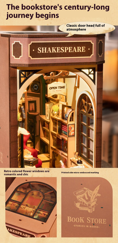 Estantería Decorativa Puzzle Ruolai - Organizador de Libros Modelo 3D - Image 21