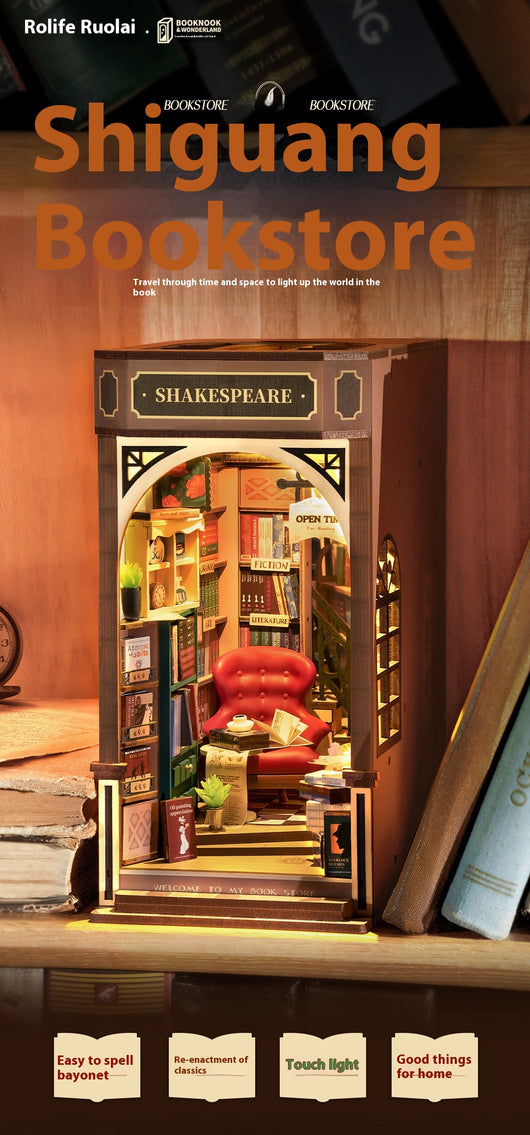 Estantería Decorativa Puzzle Ruolai - Organizador de Libros Modelo 3D - Image 23