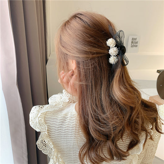 Pinza Claw de Perlas Coreana - Accesorio Cabello Otoño - Image 6