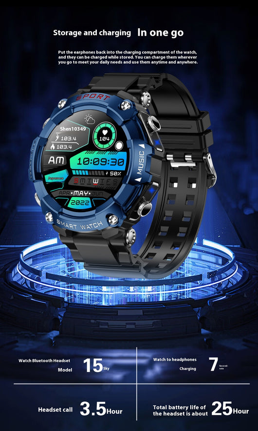Reloj Inteligente T96 con Reproductor MP3, Auriculares Inalámbricos y Función 3 en 1 - Image 46
