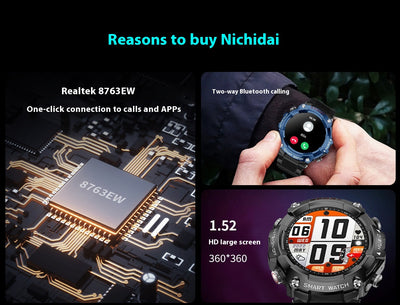 Reloj Inteligente T96 con Reproductor MP3, Auriculares Inalámbricos y Función 3 en 1 - Image 54