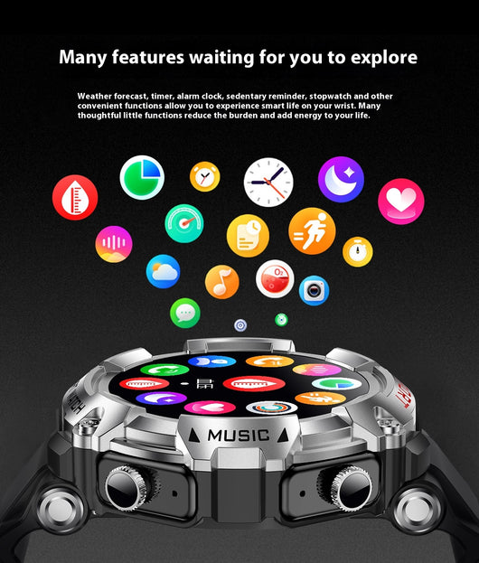 Reloj Inteligente T96 con Reproductor MP3, Auriculares Inalámbricos y Función 3 en 1 - Image 61