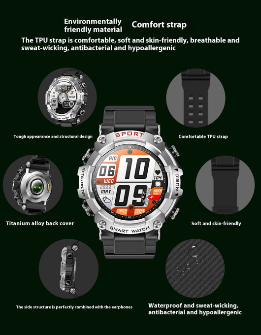 Reloj Inteligente T96 con Reproductor MP3, Auriculares Inalámbricos y Función 3 en 1 - Image 62