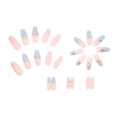 Uñas Postizas Diseño Estrellas y Luna - Image 16