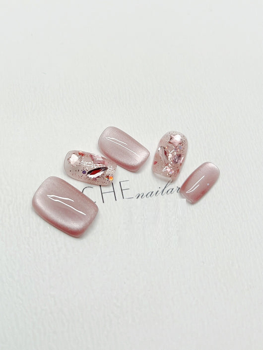 Uñas Postizas Personalizadas Efecto Ojo de Gato - Diseño Artesanal - Image 9