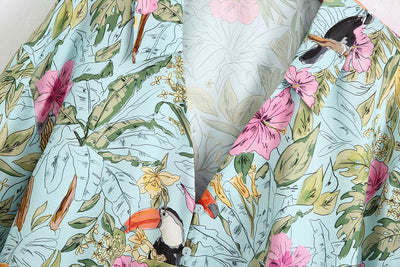 Camisa Manga Larga Estampado Floral con Lazo en V - Image 10