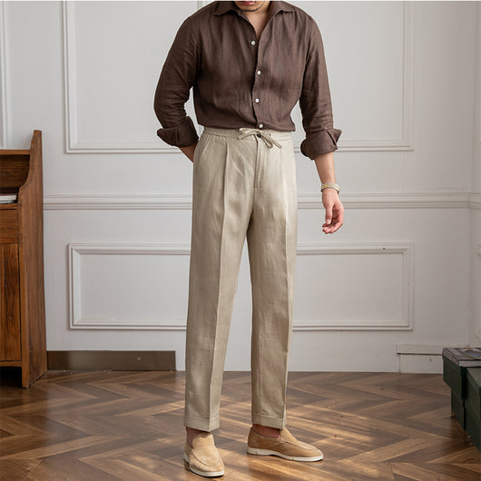 Pantalón de Lino Ligero con Ajuste Tethered para el Día a Día - Image 6